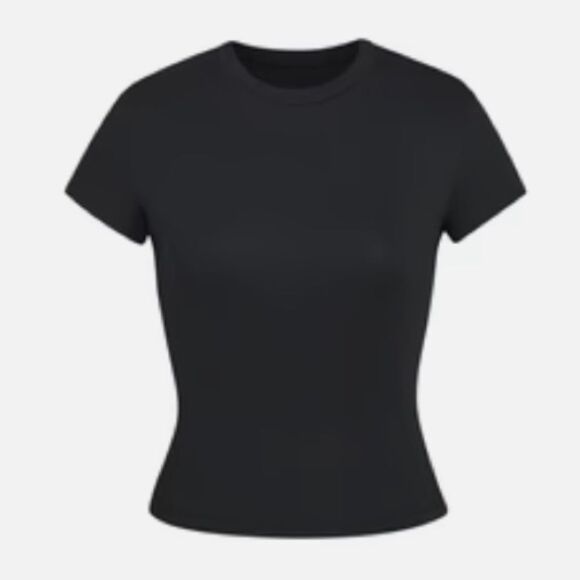 Skims Soft Smoothing T-Shirt - Soot - 4x - Picture 2 of 5